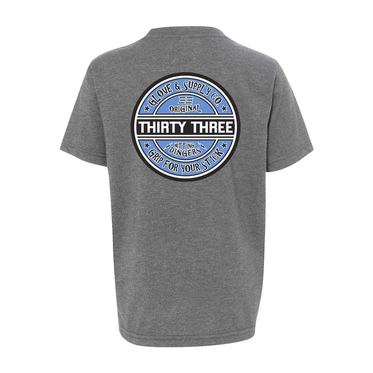 YOUTH GRIP FOR YOUR STICK SHORT SLEEVE T - SHIRT - 33 GLOVE AND SUPPLY CO.